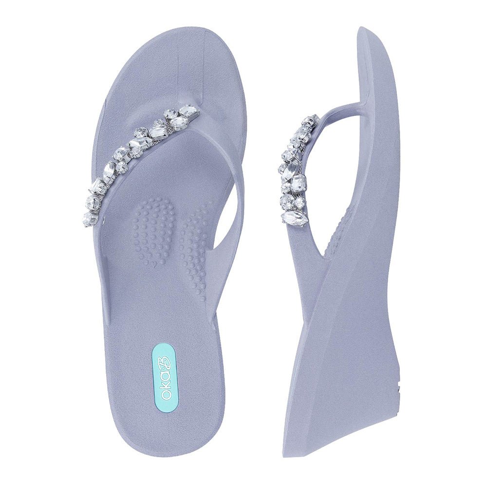 Alexa Wedge Flip Flops - Chai - Oka - B