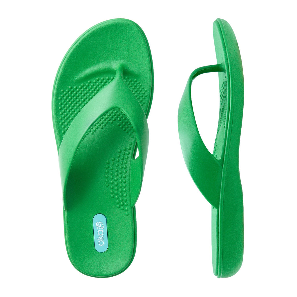 Elle Flip Flops - Shamrock Green - Oka - B