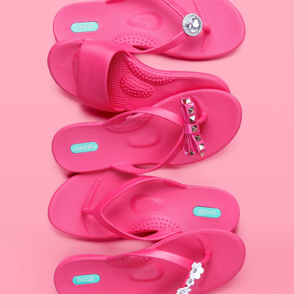 Grace Slide Sandals - Sale - Popsicle Pink - Oka - B