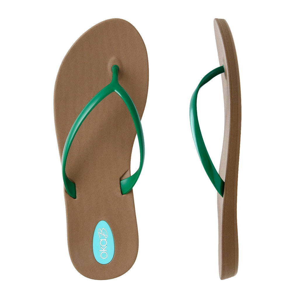 Greta Slim Flip Flops - Shamrock - Oka - B