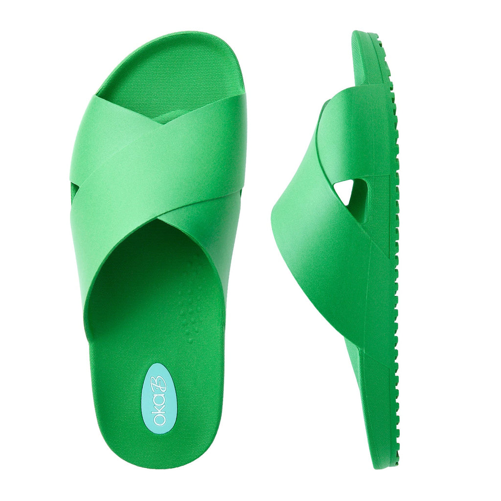 Maxwell Unisex Slide Sandals - Shamrock Green - Oka - B