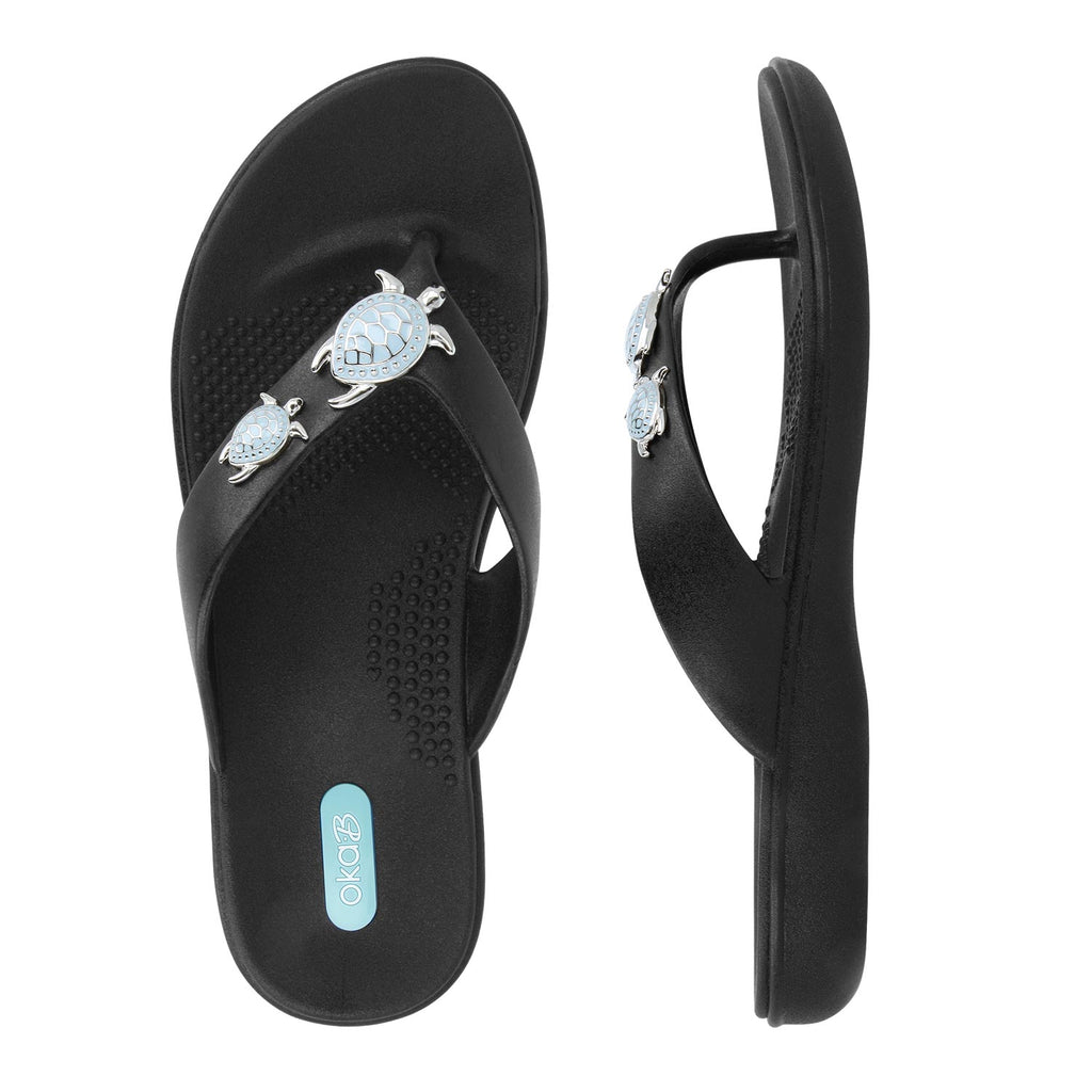 Theresa Flip Flops - Sale - Licorice - Oka - B