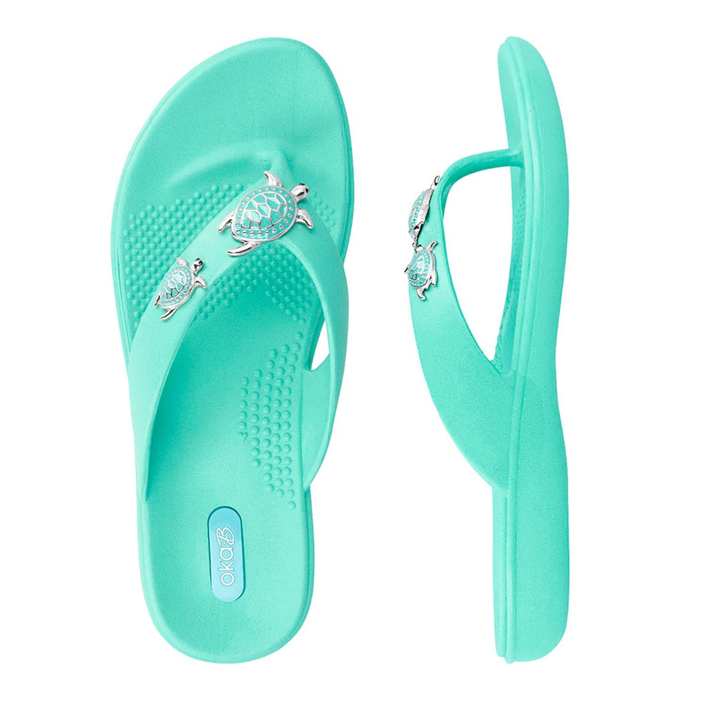 Theresa Flip Flops - Sale - Sea Glass - Oka - B